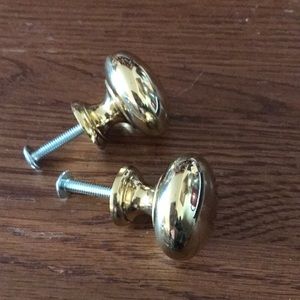 A Set Of Gold Color Knobs